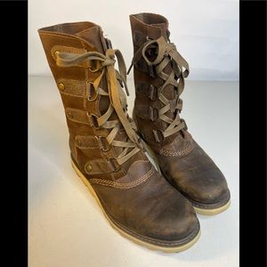 Sorel Scotia Brown Leather Boots Sz 8